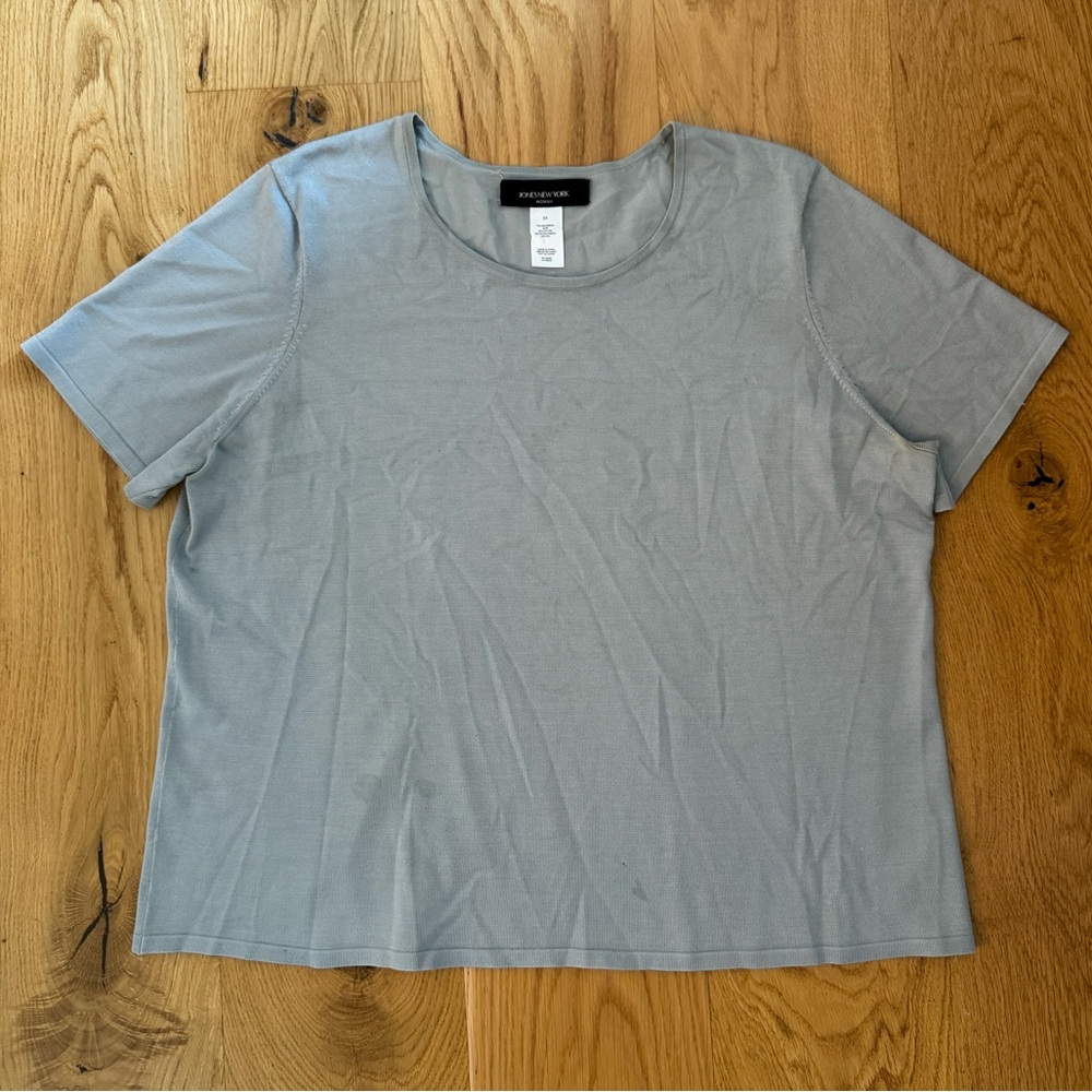 GUC Jones New York Seafoam Silk Shirt